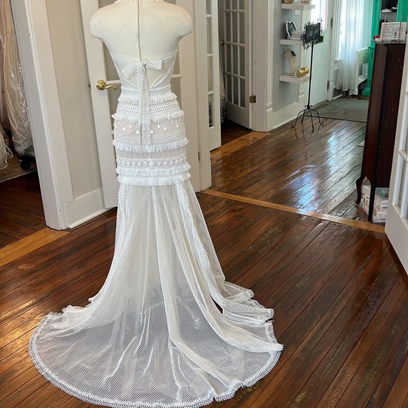 Chic Nostalgia bridal gown, NWT boho style car wash skirt sz 2 - Picture 6 of 15